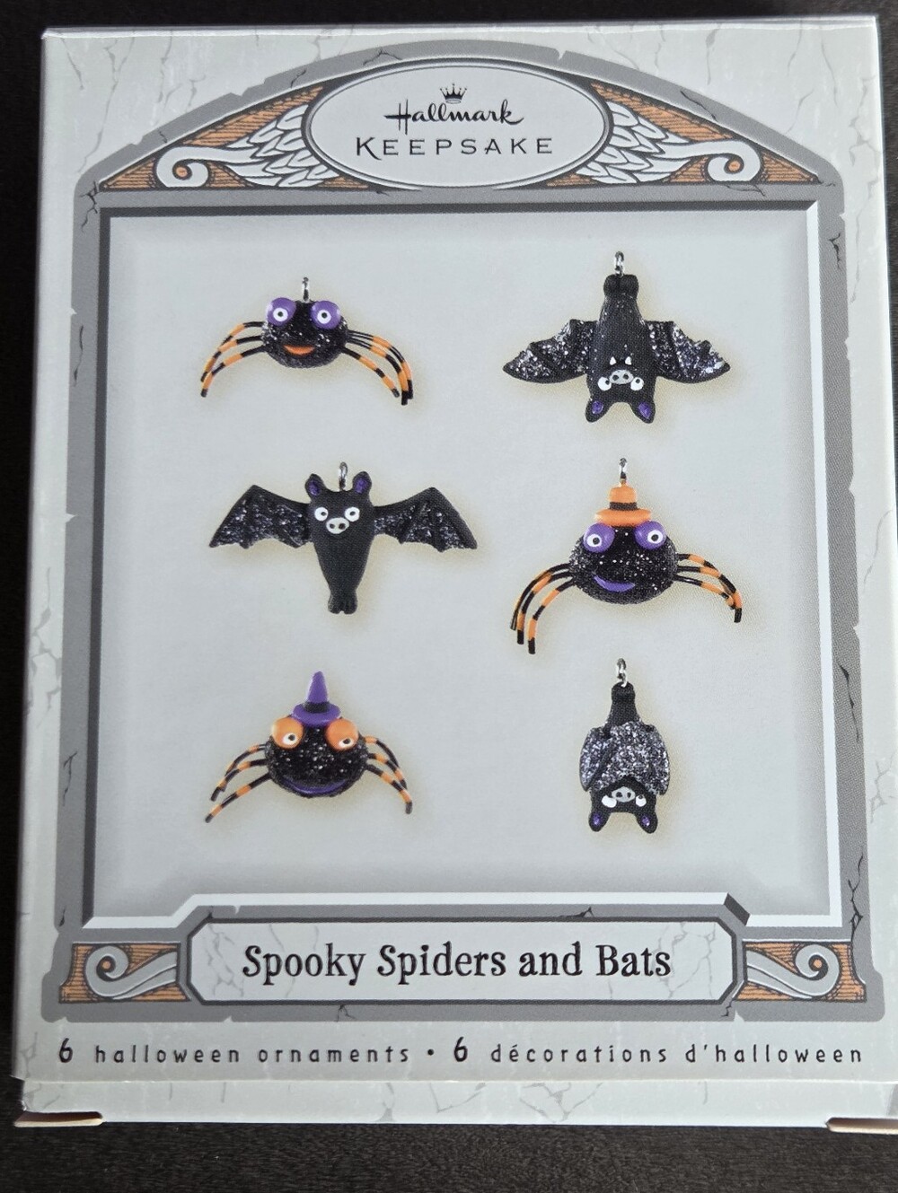 Hallmark Keepsake Spooky Spiders & Bats Miniature Halloween Ornaments Set of 6